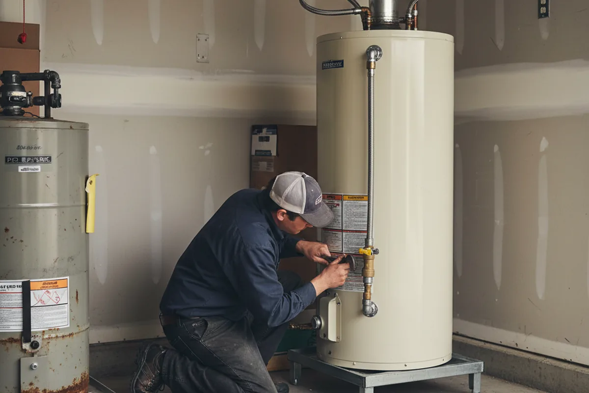 Water heater and shutoff valve replacement in Chesterfield